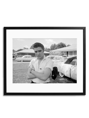 Elvis Presley with His Cadillacs Framed Photo - Size Large - Size Large