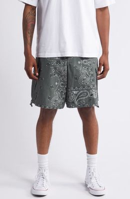 Elwood Baggy Cargo Shorts in Bandana 