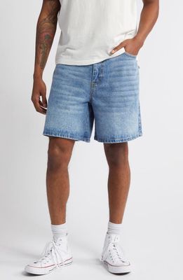 Elwood Baggy Denim Shorts in Light Indigo