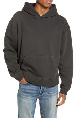 Elwood Core Oversize Organic Cotton Brushed Terry Hoodie in Vintage Black