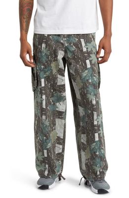 Elwood Wide Leg Cotton Cargo Pants in Real Camo