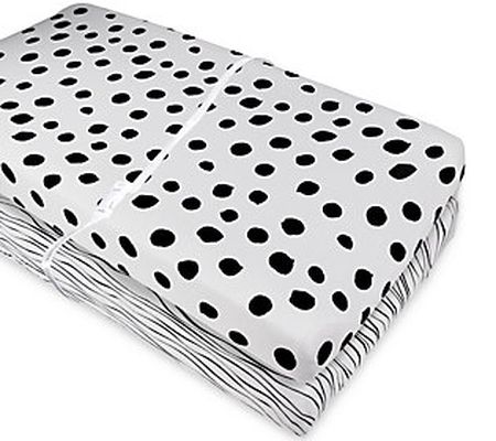 Ely's & Co. Changing Pad Cover & Cradle Sheet S et - Black