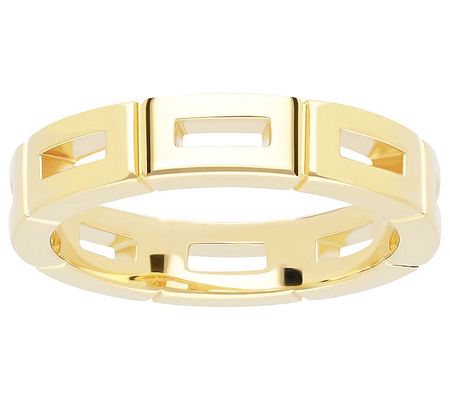 Elyse Ryan 14K Gold Clad Modern Link Band Ring