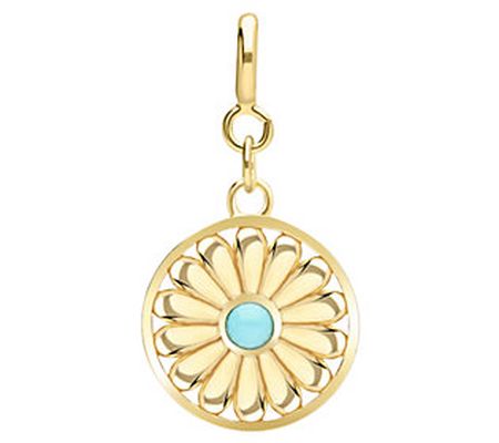 Elyse Ryan 14K Gold Clad Turquoise Flower Charm