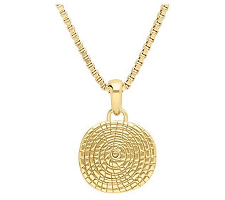 Elyse Ryan Circle of Life 14K Gold Clad Pendant with Chain