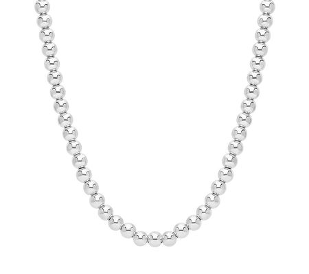 Elyse Ryan Sterling Silver Adjustable Bead Neck lace