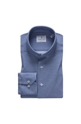 Emanuel Berg 4Flex Slim Fit Knit Button-Up Shirt in Navy