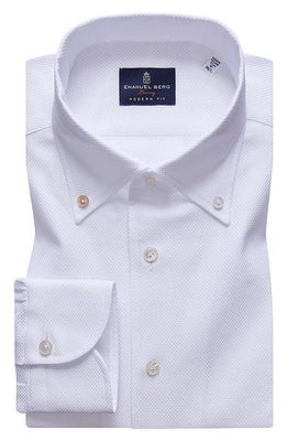 Emanuel Berg Giro Inglese Cotton Button-Down Shirt in White