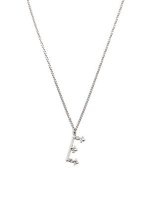 Emanuele Bicocchi Alphabet Pendant E sterling silver necklace