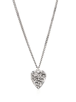 Emanuele Bicocchi Arabesque heart pendant necklace - Silver