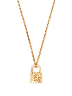 Emanuele Bicocchi Arabesque padlock pendant necklace - Gold