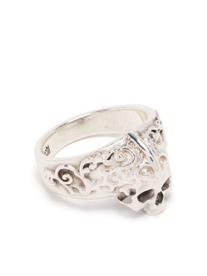 Emanuele Bicocchi Arabesque skull ring - Silver