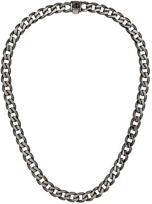 Emanuele Bicocchi Black Herringbone Chain Necklace