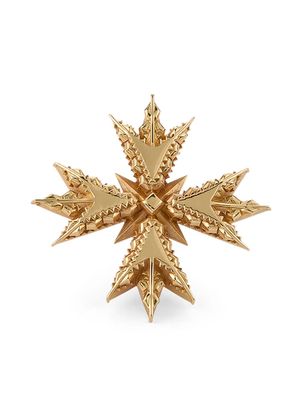 Emanuele Bicocchi Crest gold-plated brooch