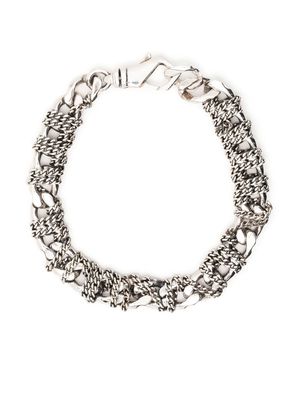 Emanuele Bicocchi crocheted chain-link bracelet - Silver