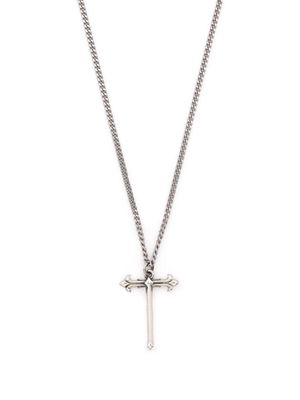 Emanuele Bicocchi cross-pendant polished-finish necklace - Silver