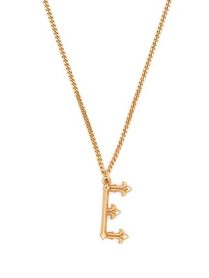 Emanuele Bicocchi E letter pendant necklace - Gold