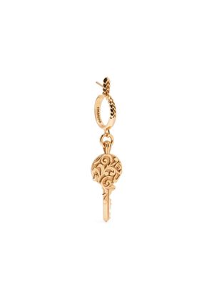 Emanuele Bicocchi engraved key-charm earring - Gold