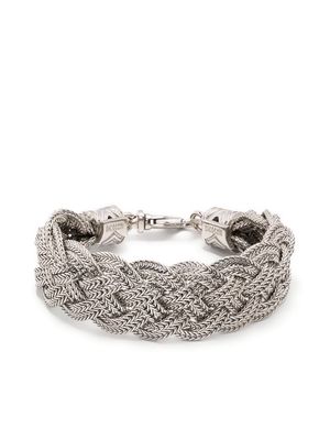 Emanuele Bicocchi flat braided-design bracelet - Silver