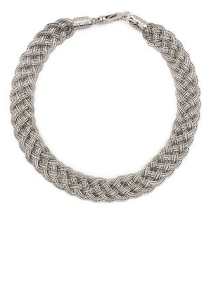 Emanuele Bicocchi flat braided-design choker necklace - Silver