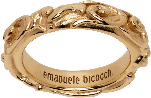 Emanuele Bicocchi Gold Arabesque band ring