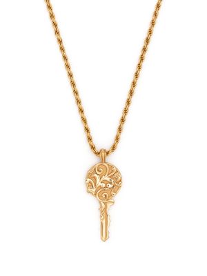 Emanuele Bicocchi gold-tone arabesque key pendant necklace