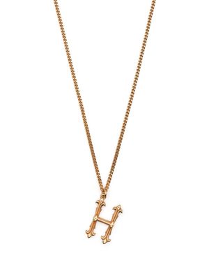 Emanuele Bicocchi H letter-pendant chain necklace - Gold