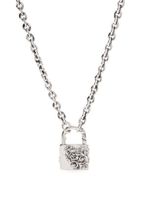 Emanuele Bicocchi Large Arabesque padlock necklace - Silver