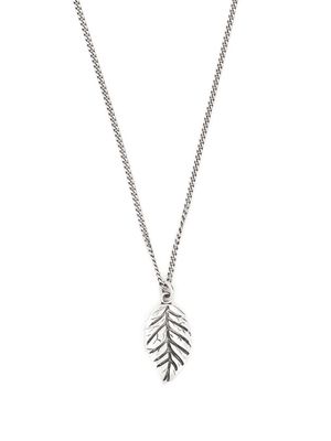 Emanuele Bicocchi leaf-charm chain-link necklace - Silver