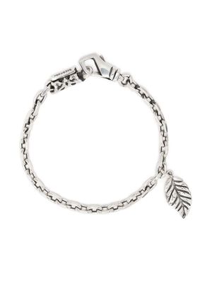 Emanuele Bicocchi leaf-detail chain-link bracelet - Silver