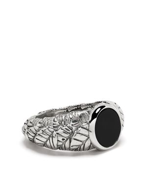 Emanuele Bicocchi leaf onyx ring - Silver
