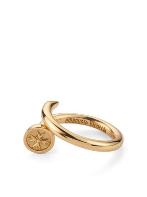 Emanuele Bicocchi logo-crest spiral ring - Gold