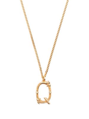 Emanuele Bicocchi Q letter pendant necklace - Gold