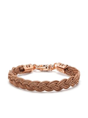 Emanuele Bicocchi rose gold braided bracelet - Pink