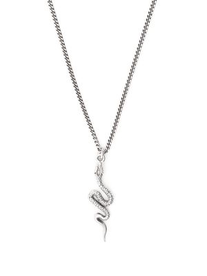 Emanuele Bicocchi serpent pendant necklace - Silver