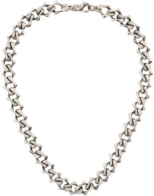 Emanuele Bicocchi Silver Anchor Chain Necklace