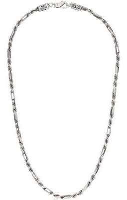 Emanuele Bicocchi Silver Figaro Rope Chain Necklace
