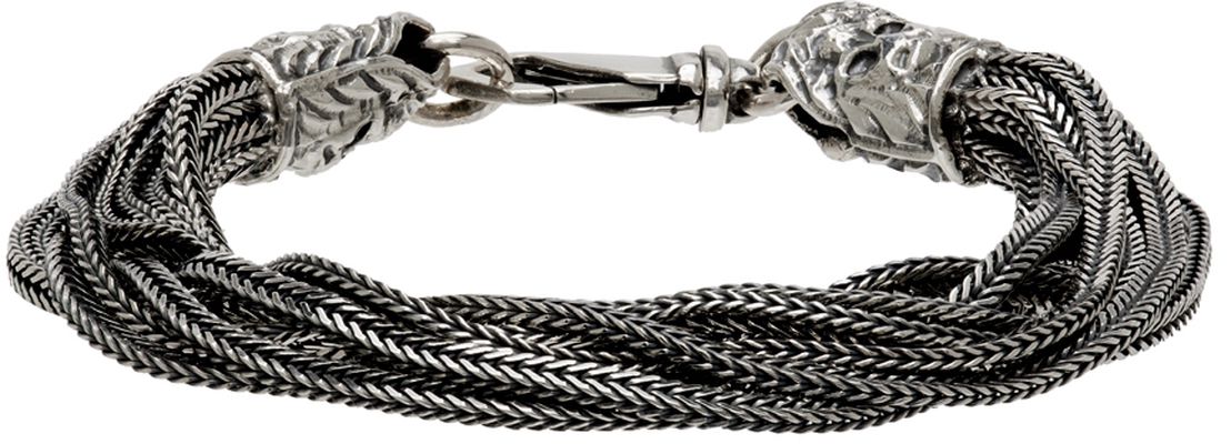 Emanuele Bicocchi Silver Multi Strand Bracelet