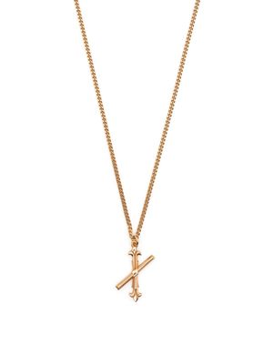 Emanuele Bicocchi X letter-pendant chain necklace - Gold