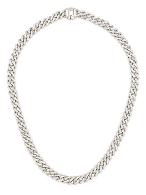 Emanuele Bicocchi Zirconia Edge curb-chain necklace - Silver