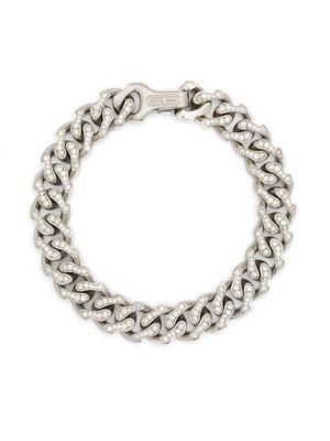 Emanuele Bicocchi zirconia link-chain bracelet - Silver