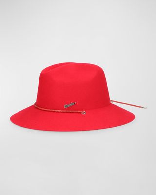 Embellished Felt Fedora Hat