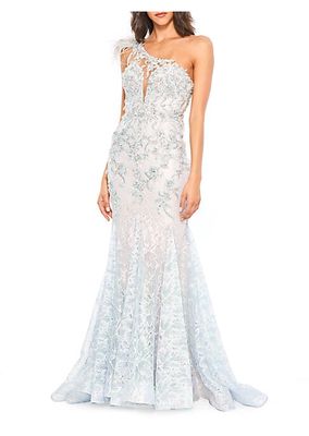 Embellished Lace Mermaid Gown
