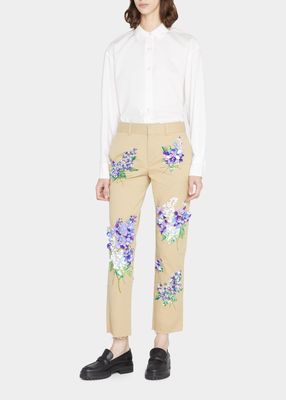 Embellished Lilac Garden Chinos