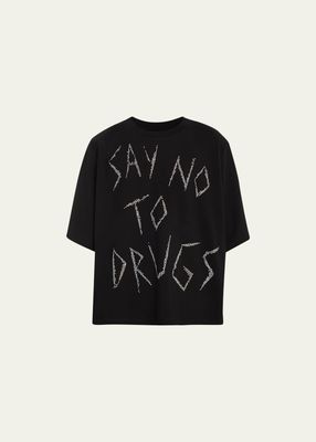 Embellished Say No To Drugs T-Shirt