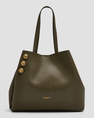 Embleme Leather Shopping Tote Bag