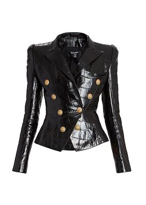 Embossed Leather Jacket