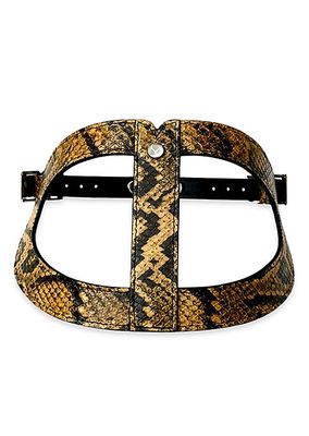 Embossed Leather Pet Harness