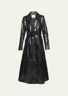 Embossed Leather Trench