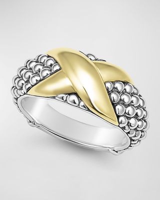 Embrace 18K Gold Two-Tone Caviar Ring